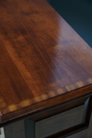 Image 13 of Antique Georgian Style Oak Two Drawer Dresser Hallway Table