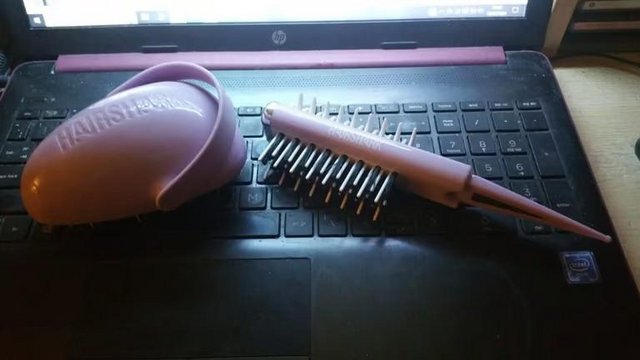 Preview of the first image of Hair shark detangle brush & hair back combing brush.