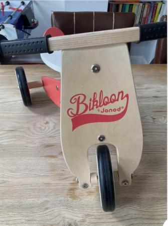 Image 2 of Janod little bikloon wooden ride on bike