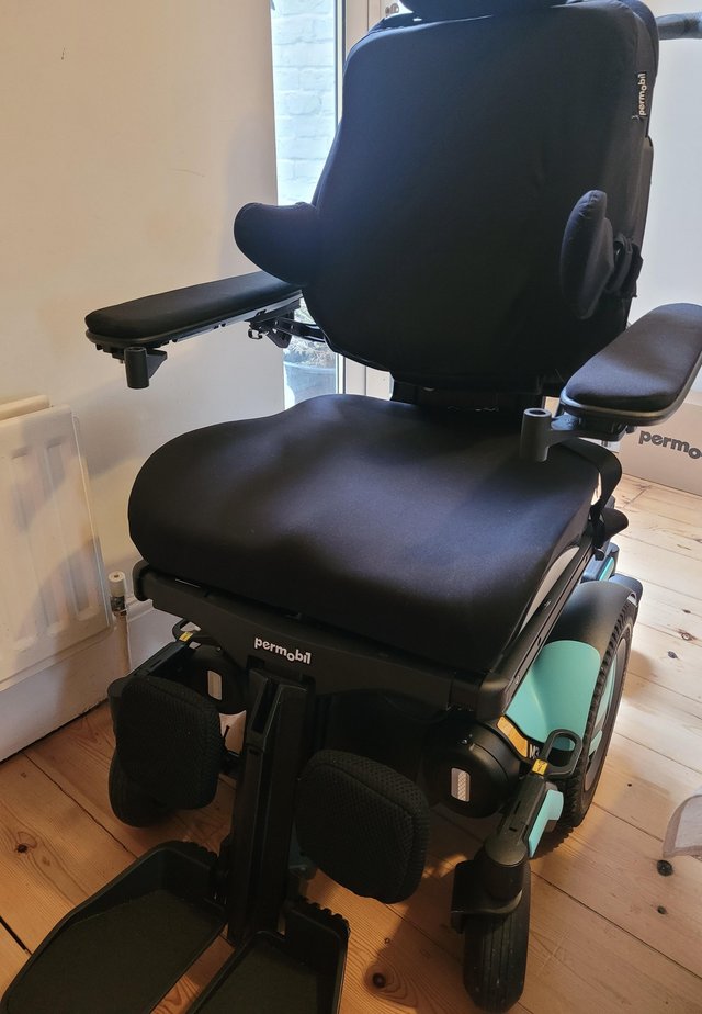 Preview of the first image of New Permobil M3 tilt in space recliner power wheelchair.