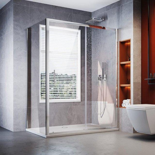 Preview of the first image of ELEGANT 1000 mm Sliding Shower Door.