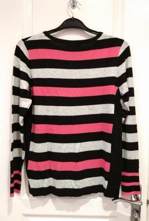 Image 8 of New Wallis Multicoloured Knit Jumper Size 12 Black Pink Grey