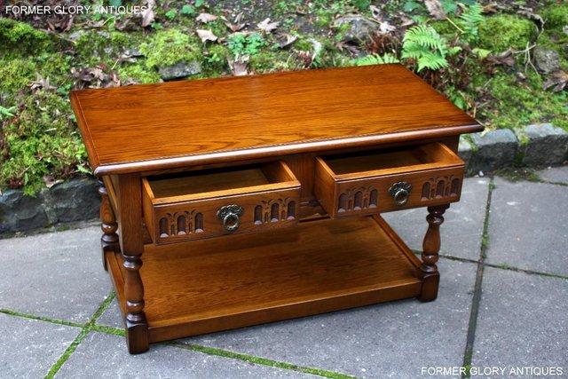 Image 35 of OLD CHARM LIGHT OAK TWO DRAWER COFFEE TABLE TV MEDIA STAND