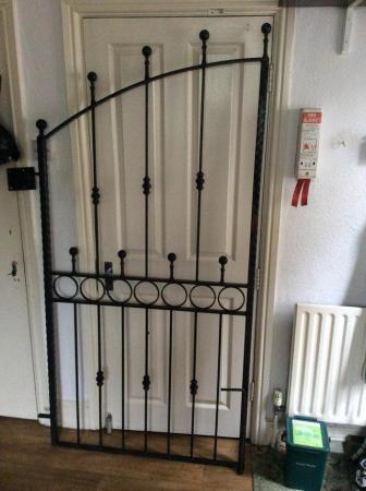 Image 3 of 2 Sturdy Wrought Iron Gates With Brackets