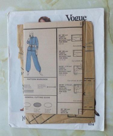 Image 2 of New Vogue Trousers & Blouse Pattern 1014 Size 10
