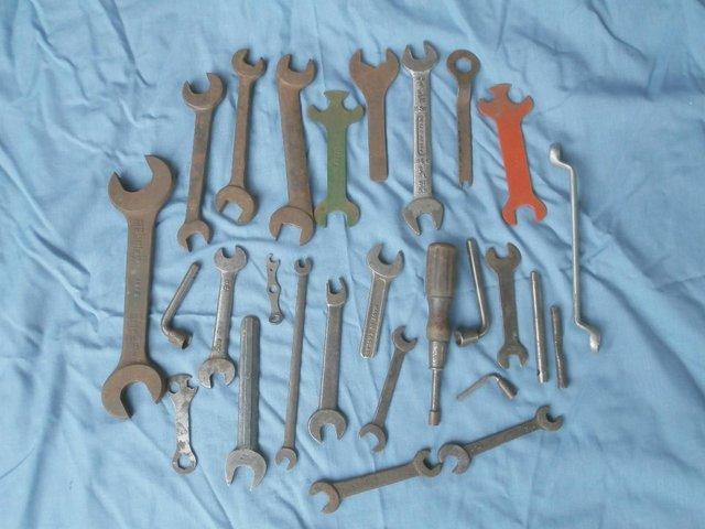 Preview of the first image of A GOOD SELECTION OF 27 VINTAGE SPANNERS.