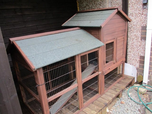 Preview of the first image of Extra large rabbit hutch..would easily house a few chicken...
