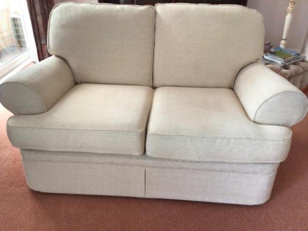Image 3 of Cream two seater sofas for sale