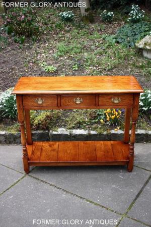 Image 20 of SOLID OAK HALL LAMP PHONE TABLE SIDEBOARD DRESSER BASE STAND