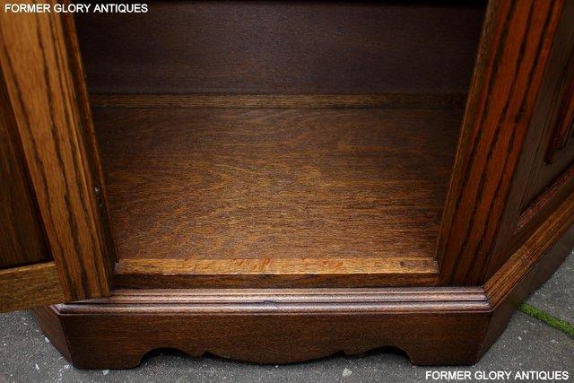 Image 58 of OLD CHARM LIGHT OAK CANTED CHINA DISPLAY CABINET STAND UNIT
