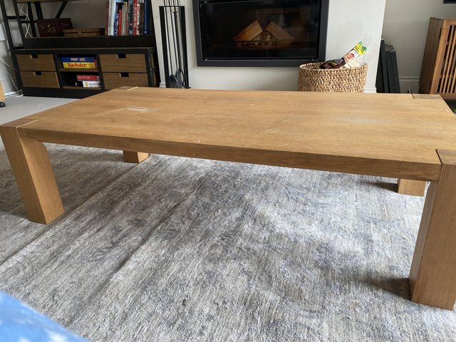 Preview of the first image of John Lewis Solid Oak coffee table and side tables.