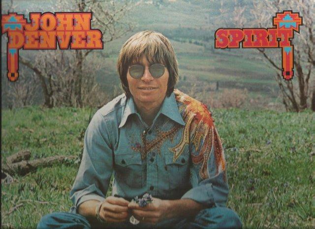 Preview of the first image of LP John Denver Sprit + word sheet + record picture cover.