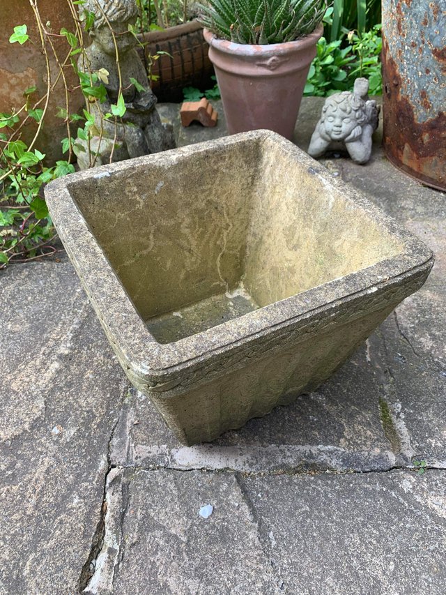 Preview of the first image of Heavy Bradstone stone plant pot.