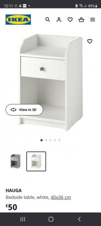Image 2 of Ikea Hauga Bedside Cabinet/Table/Nightstand