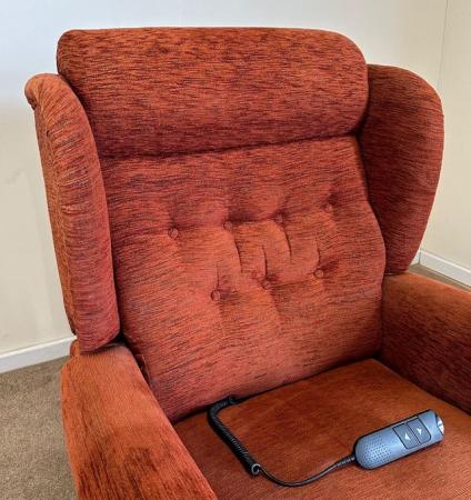 Image 2 of LUXURY ELECTRIC RISER RECLINER TERRACOTTA CHAIR CAN DELIVER