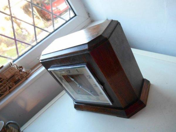 Image 2 of A square striking mantle clock