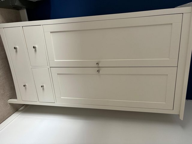 Preview of the first image of MARKS AND SPENCER SINGLE CREAM WARDROBE AND CHEST OF DRAWERS.