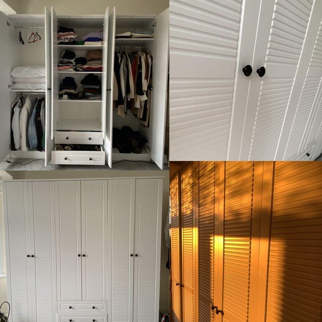 Preview of the first image of 6 door wardrobe with drawers in a very GOOD condition.
