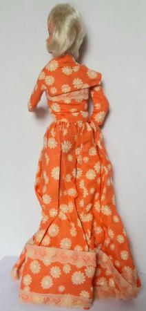 Image 5 of 1990,s DOLL by LUCKY in ORANGE DRESS 30 cm tall