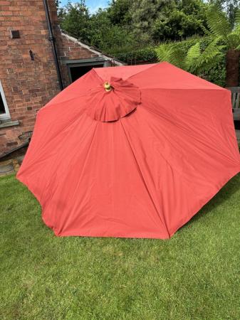 Image 3 of Large 3ft in diameter orange parasol