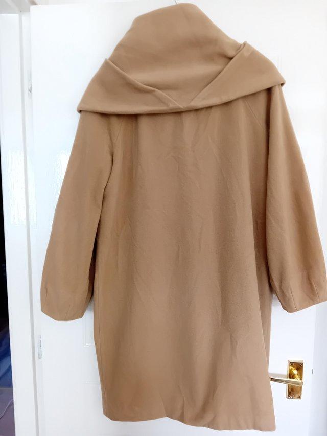 Preview of the first image of Wallis camel winter coat, Size 10/12.