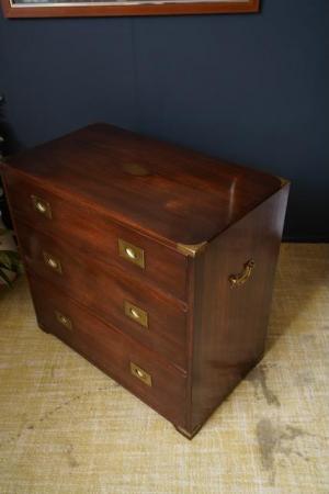 Image 12 of Mid Century Bevan Funnell Military Campaign Mahogany Drawers