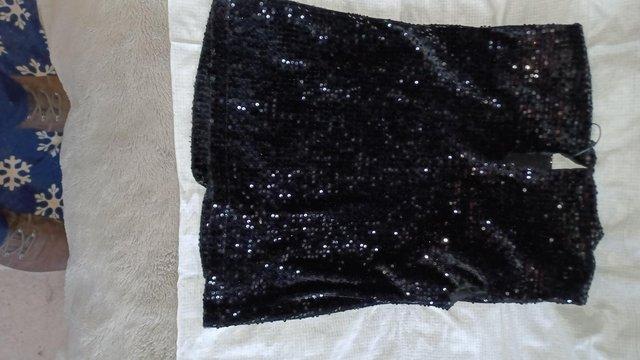 Image 2 of Halston Designer Sequin Evening wear blouse Small as new wit