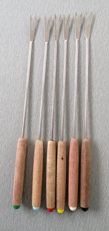 Image 16 of 2 Sets of Stainless Steel Fondue Forks/Skewers.