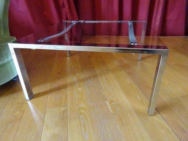 Image 2 of GLASS AND CHROME COFFEE TABLE