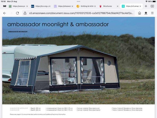 Preview of the first image of Isabella Moonlight Ambassador awning with extension and brea.