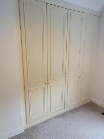 Image 1 of 4 wardrobe doors inc: cornice, plinth. 2 bedside tables