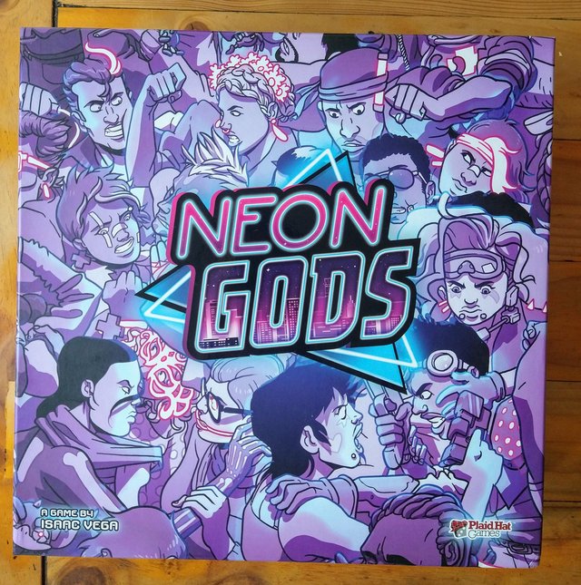 Preview of the first image of NEON GODS BOARD GAME  Cyberpunk MINIATURES  2018 Strategy.