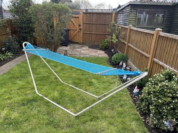 Image 1 of Hammock  with free standing frame