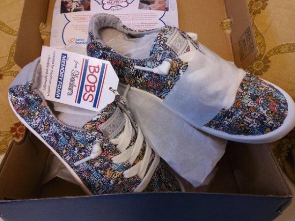 Image 2 of SKETCHERS , GIRLS SIZE 2.5 ,DESIGNER , DAPPY DAILY, DOGS.