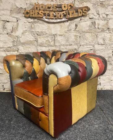 Image 4 of Chesterfield Harlequin Patchwork Club Chair