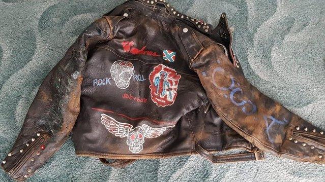Image 3 of Vintage Rock and Roll Motorcycle Jacket- ME5 Collection