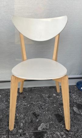 Image 3 of Set of 3 stackable wooden kitchen/dining room chairs