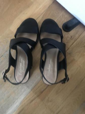 Image 1 of Ladies black sandals  size 8