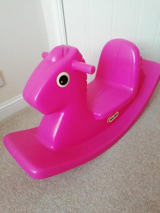 Preview of the first image of Little Tikes Pink Rocking Horse.