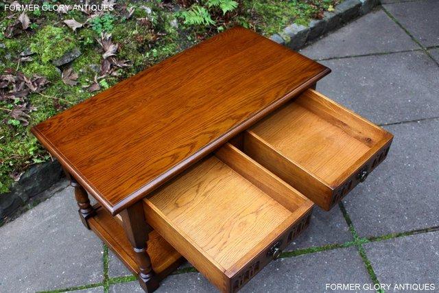 Image 58 of OLD CHARM LIGHT OAK TWO DRAWER COFFEE TABLE TV MEDIA STAND