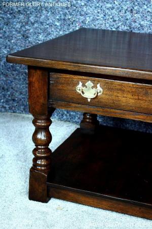 Image 17 of A TITCHMARSH & GOODWIN STYLE OAK TWO DRAWER COFFEE TEA TABLE