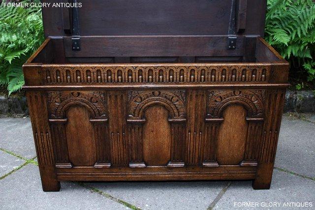 Image 74 of A TITCHMARSH & GOODWIN CARVED OAK BLANKET CHEST BOX TRUNK