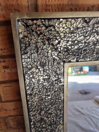 Image 1 of Mirror - crackled glass effect frame,solid metal