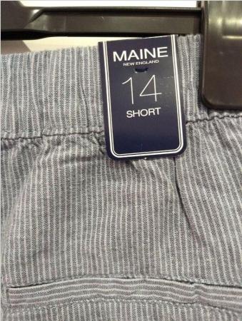 Image 4 of BNWT Maine New England MNE Women's Navy Blue Striped Trouser