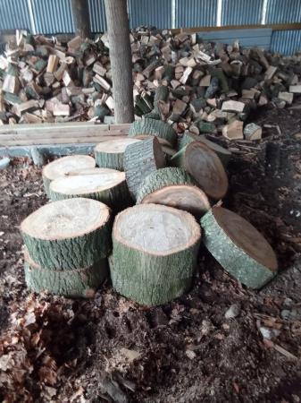 Image 2 of split logs for sale and oak tree trunks