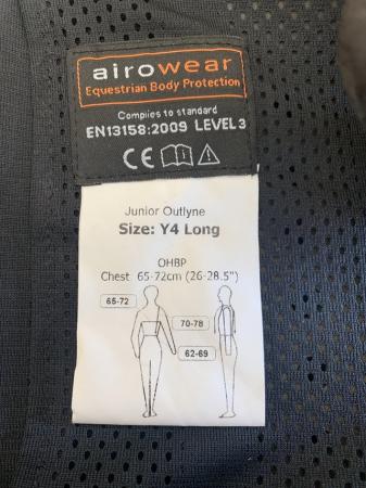 Image 2 of Airowear Outlyne Jnr Body Protector NEW WITH LABELS