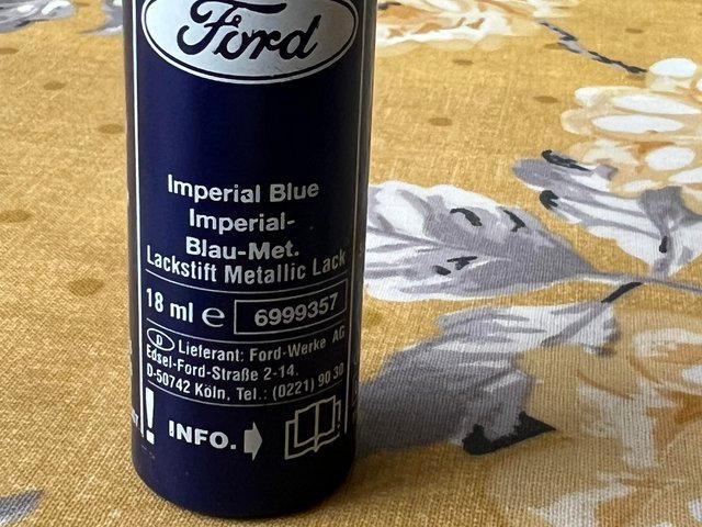 Preview of the first image of Ford fiesta mk 6 St blue touch up paint.