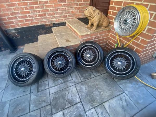 Image 1 of 17” BBS Rep Alloy Wheels ET30 immaculate condition