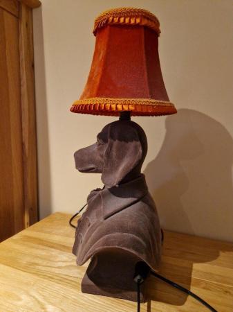 Image 3 of Beagle Lamp with orange velvet shade