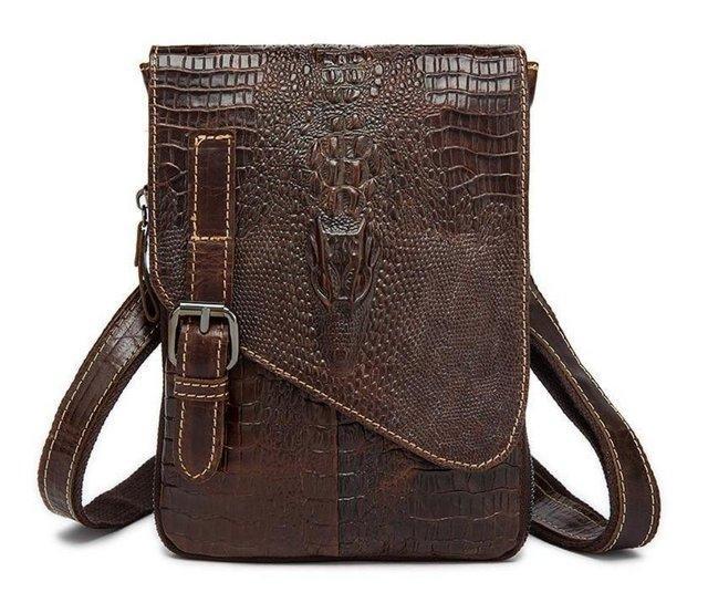 Preview of the first image of Genuine Men's Leather Vintage Shoulder messenger Cross body.
